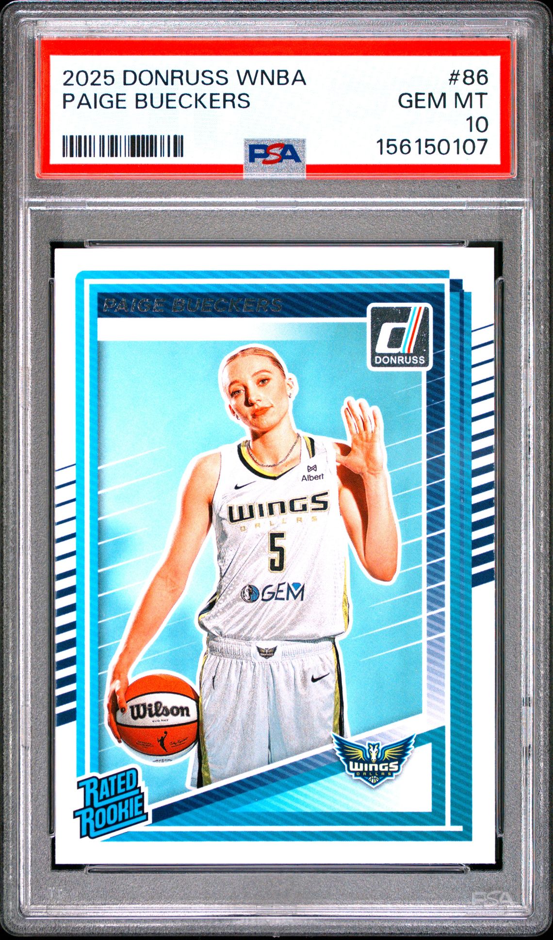 2025 PANINI DONRUSS WNBA PAIGE BUECKERS  86 GEM MT 10 front