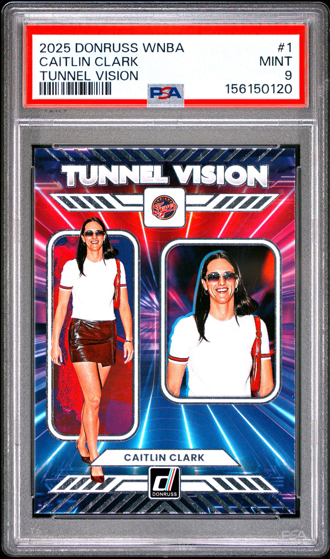 2025 Panini Donruss Wnba Tunnel Vision Caitlin Clark #1 Mint 9 front