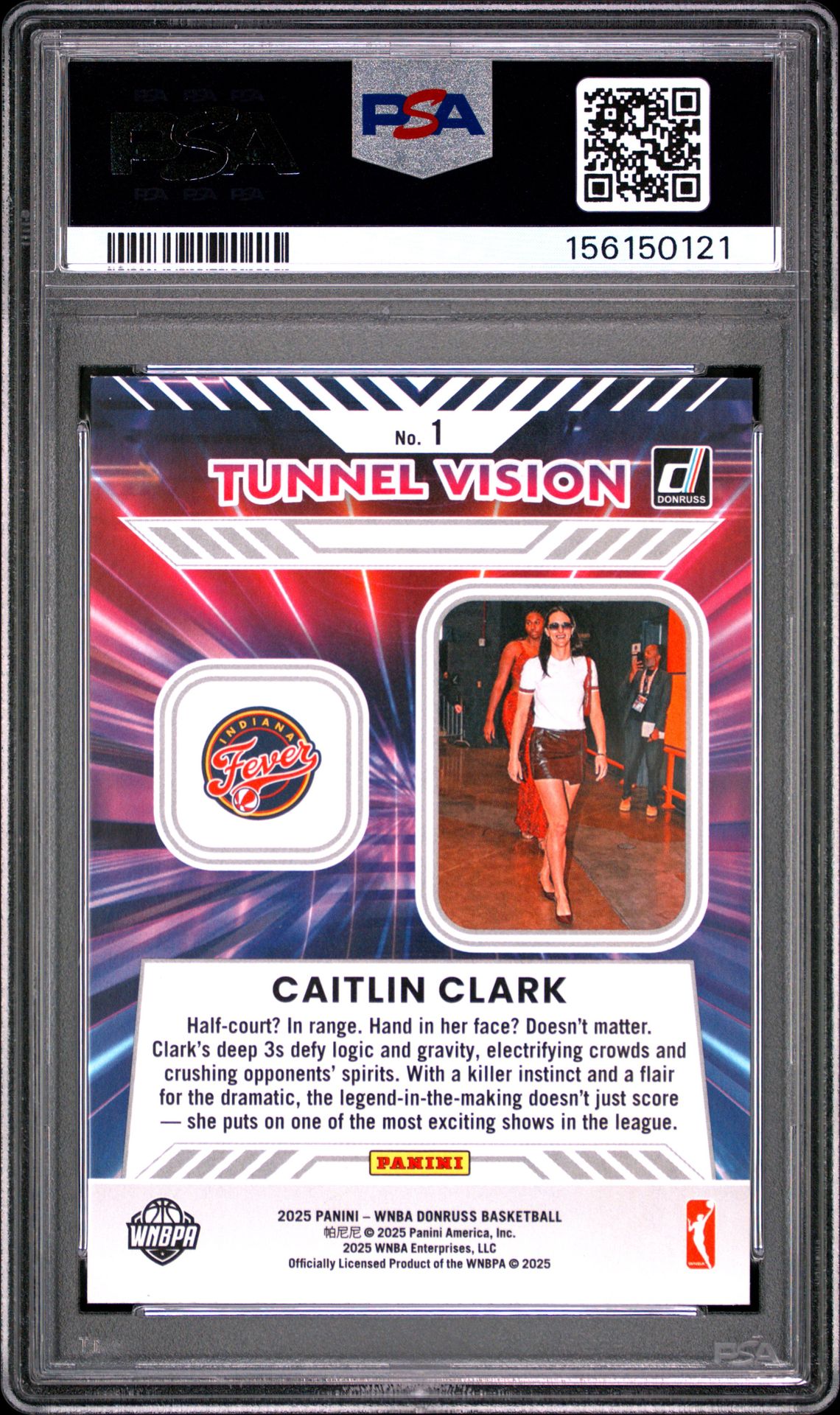 2025 Panini Donruss Wnba Tunnel Vision Caitlin Clark #1 Nm-Mt 8 back