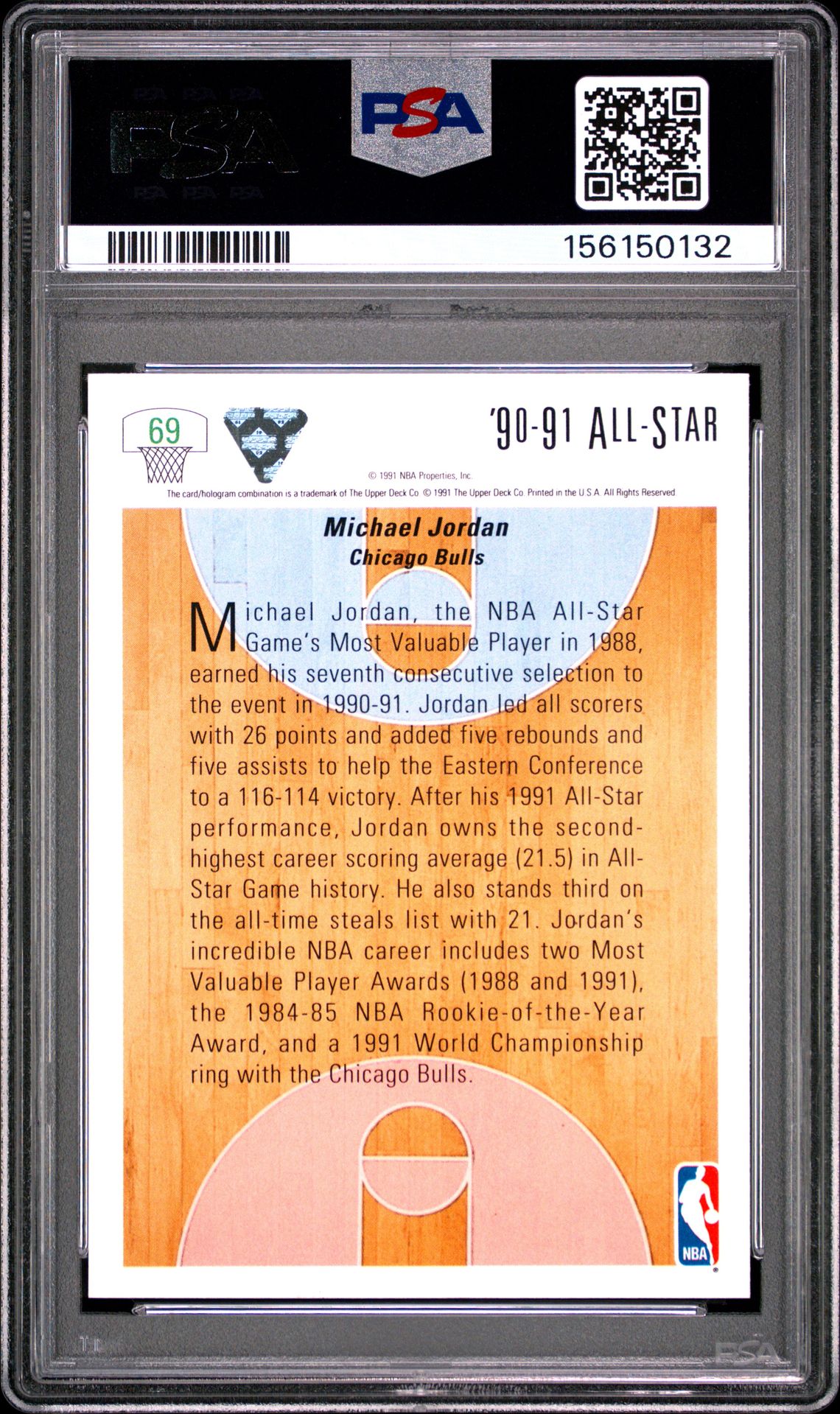 1991 Upper Deck Michael Jordan #69 Nm-Mt 8 back