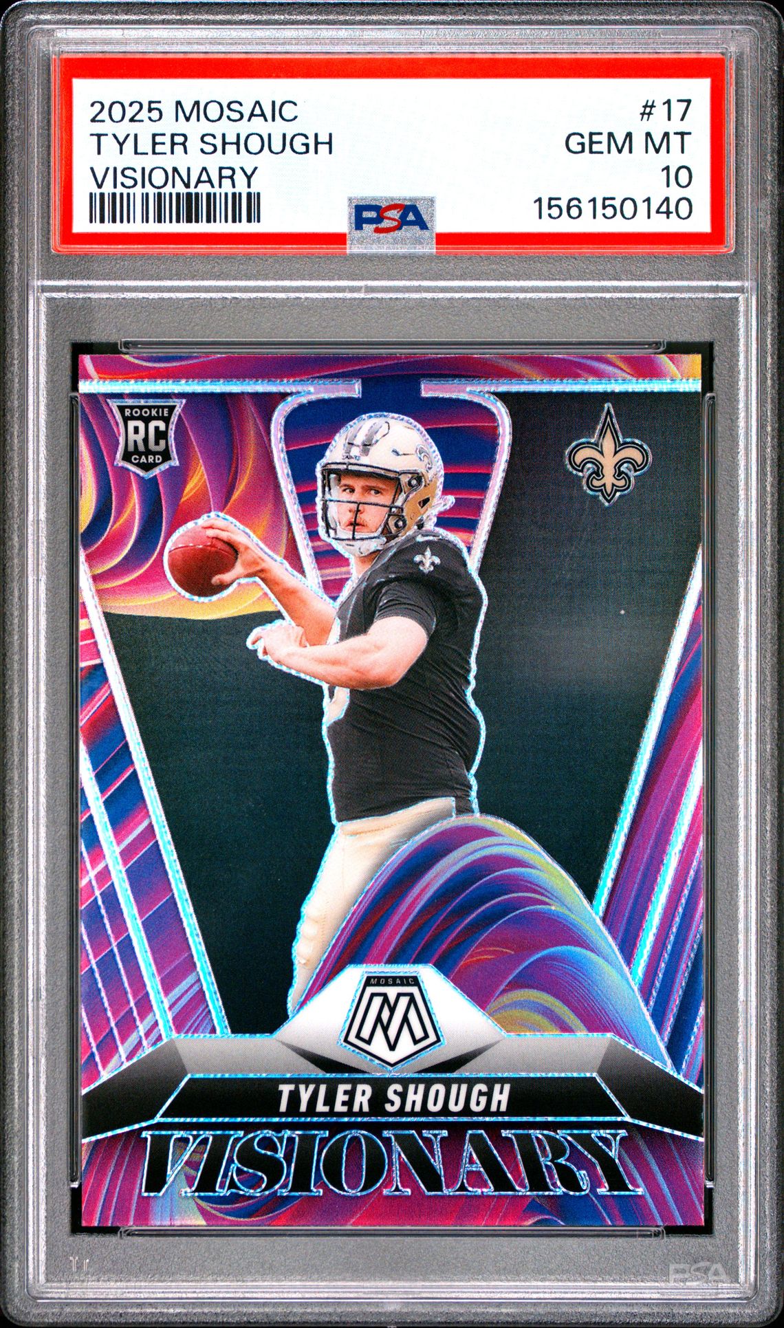 2025 PANINI MOSAIC VISIONARY TYLER SHOUGH  17 GEM MT 10 front