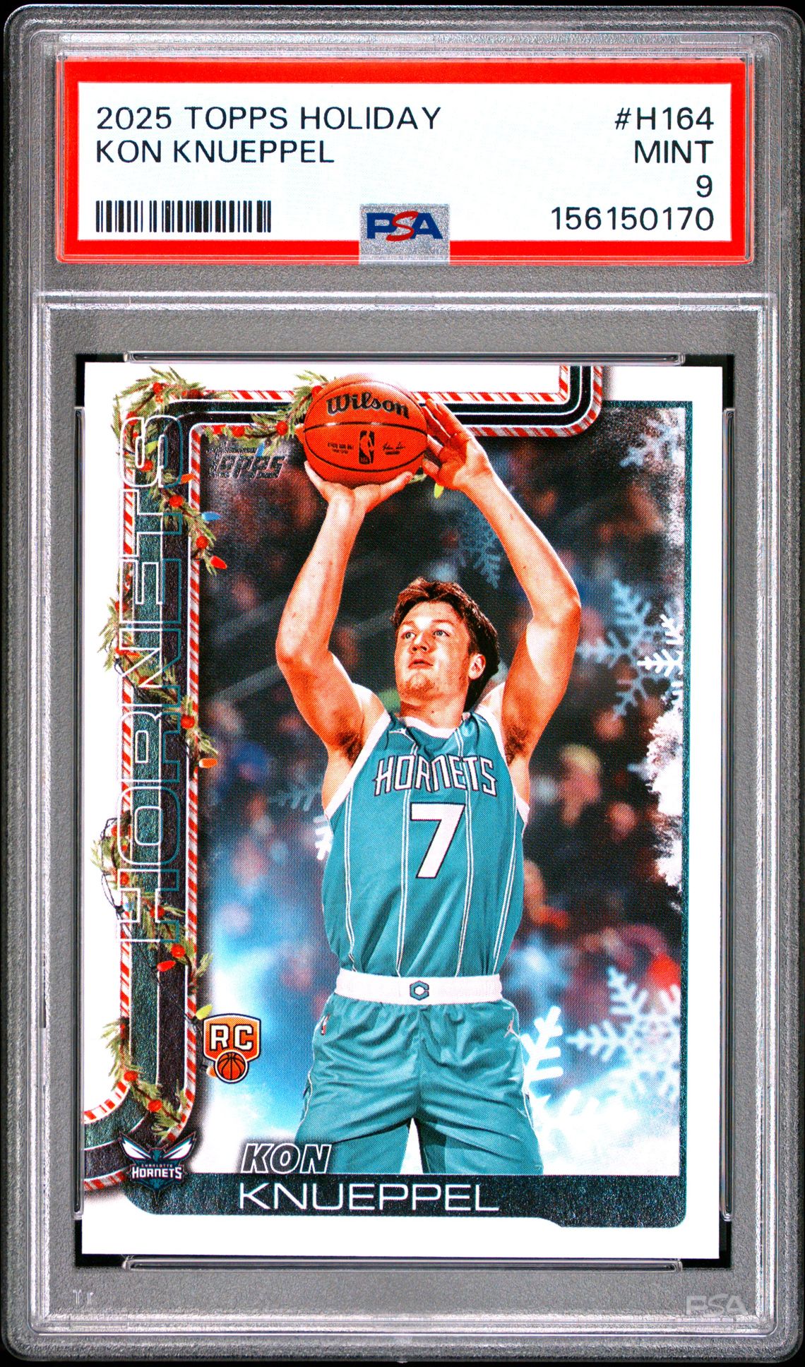 2025 Topps Holiday Kon Knueppel #H164 Mint 9 front
