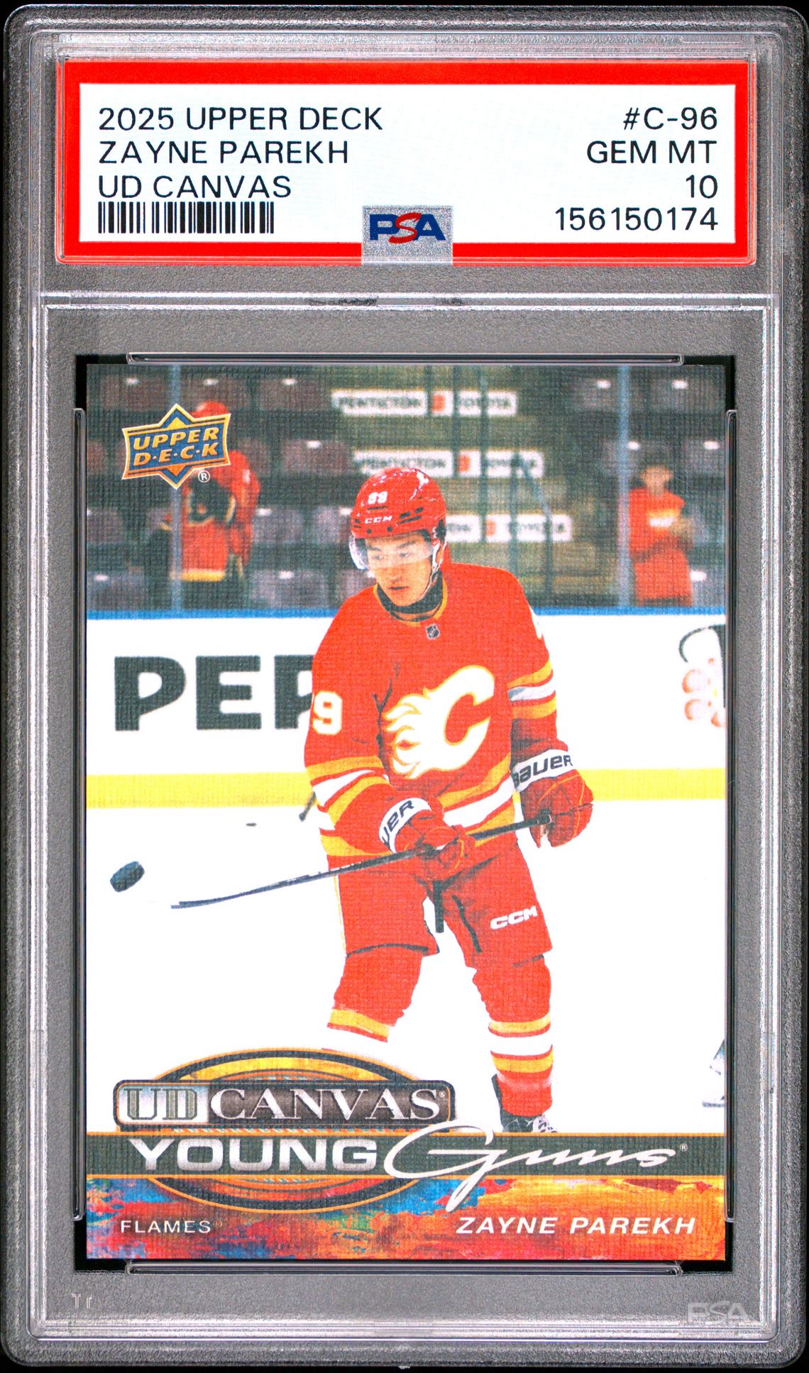 2025 Upper Deck Ud Canvas Zayne Parekh #C-96 Gem Mt 10 front view - PSA graded GEM MT 10