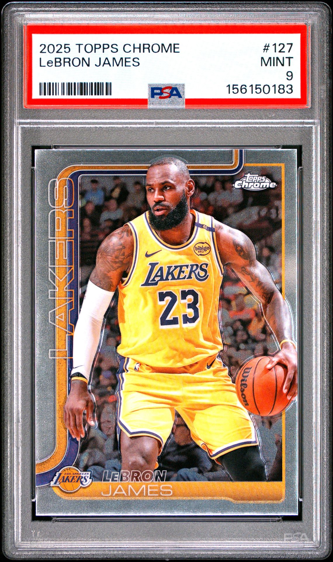 2025 Topps Chrome Lebron James #127 Mint 9 front