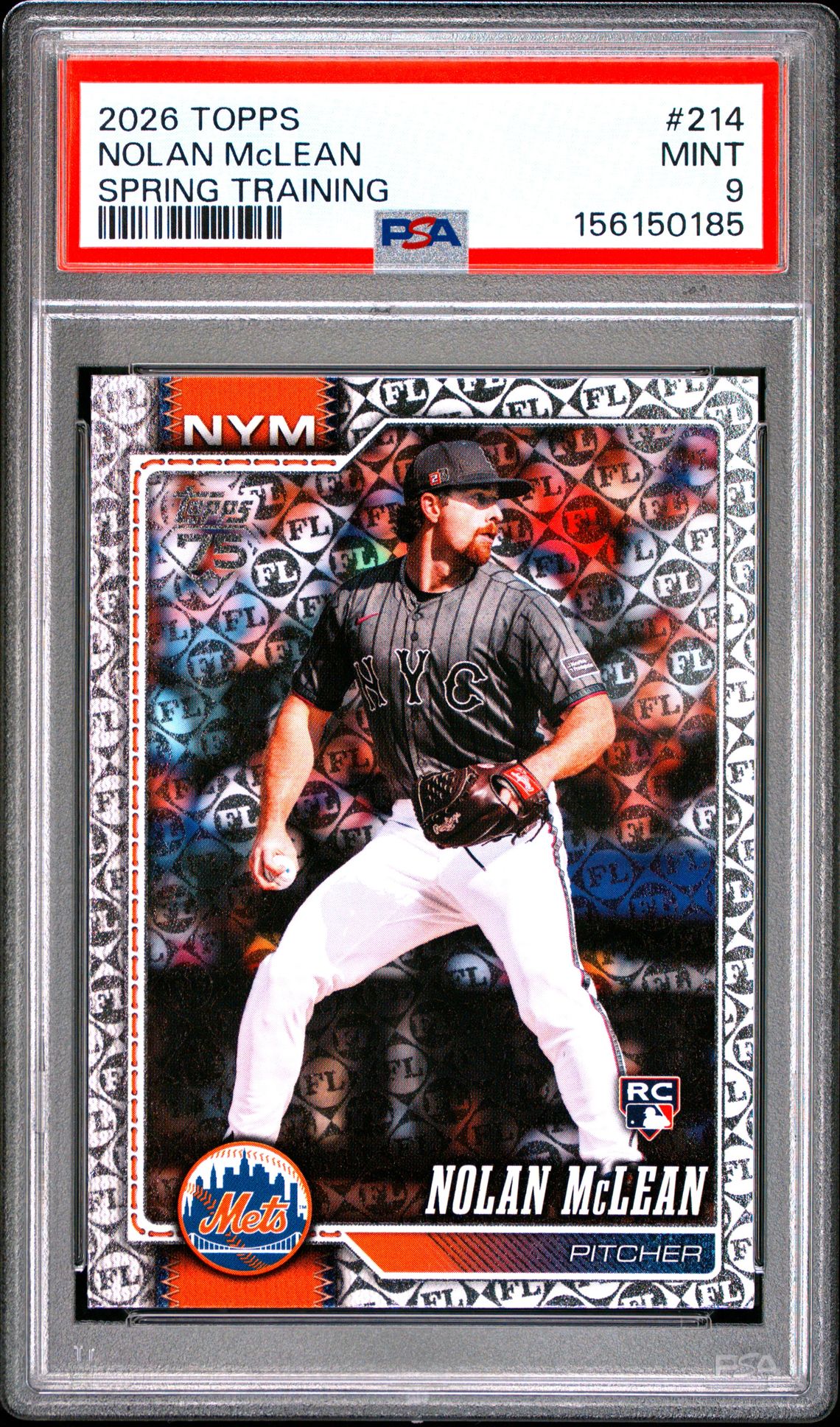 2026 Topps Nolan Mclean #214 (Spring Training) Mint 9 front