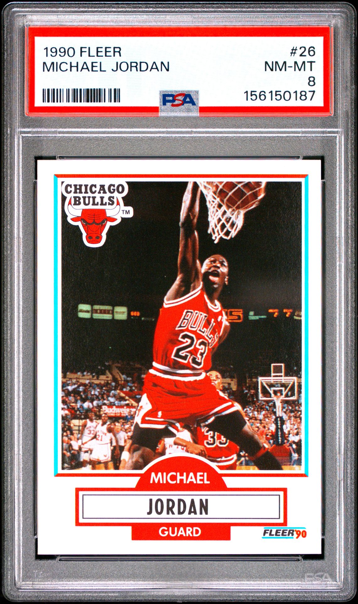 1990 Fleer Michael Jordan #26 Nm-Mt 8 front