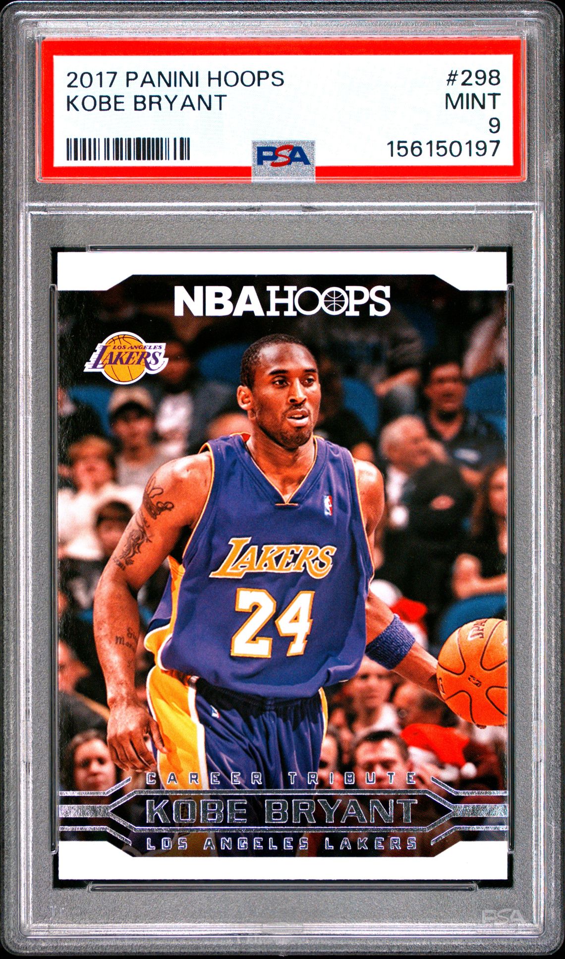2017 Panini Hoops Kobe Bryant #298 Mint 9 front