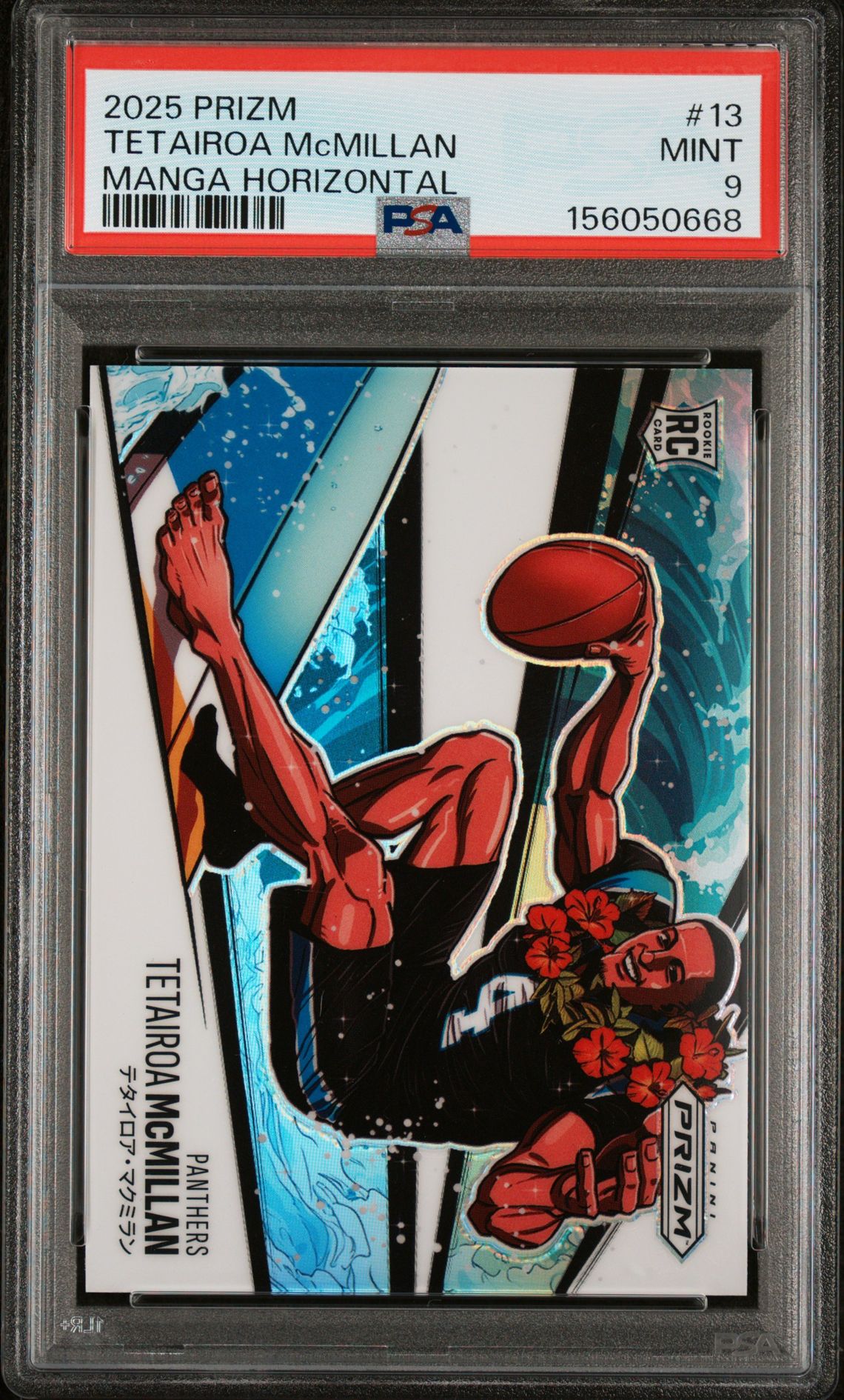2025 Panini Prizm Manga Horizontal Tetairoa Mcmillan #13 Mint 9 front