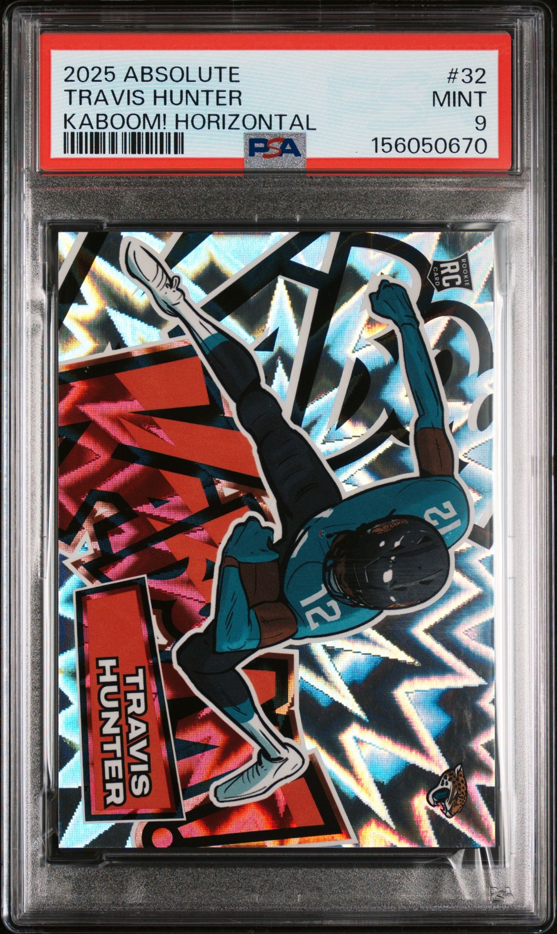 2025 Panini Absolute Kaboom! Horizontal Travis Hunter #32 Mint 9 front