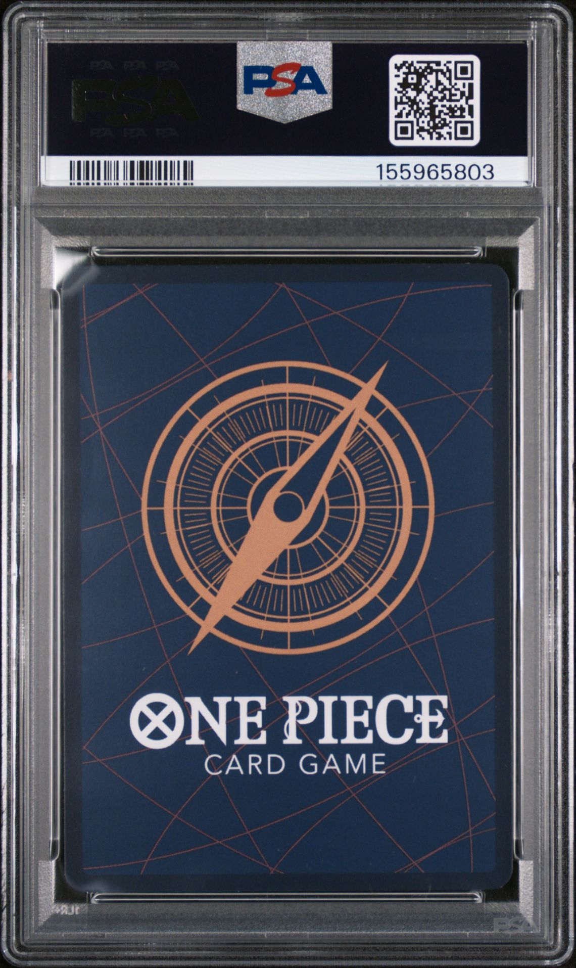 2026 One Piece Op14-Eb04-The Azure Sea's Seven Trafalgar Law #009 (Alternate Art) Gem Mt 10 back view - PSA certificate #155965803