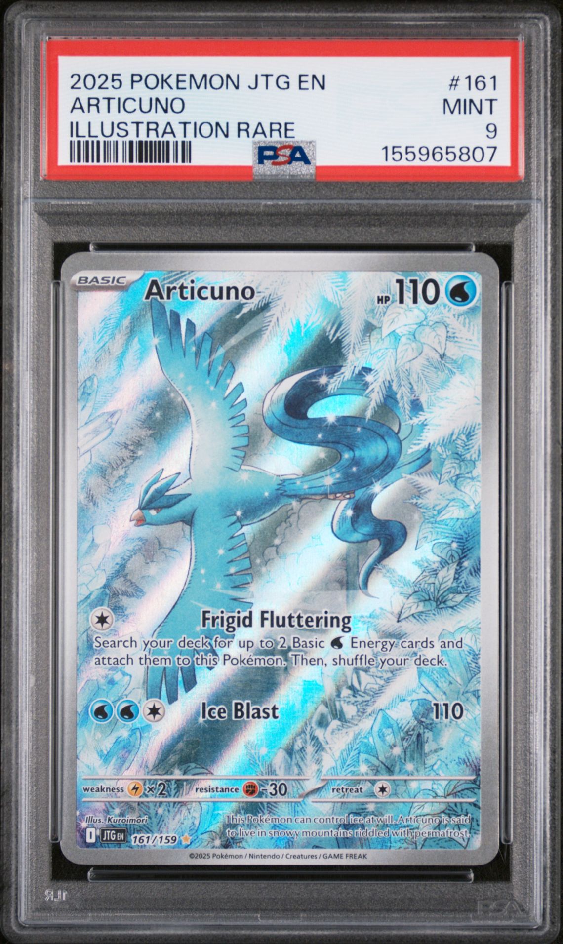 2025 Pokemon Jtg En-Journey Together Articuno #161 (Illustration Rare) Mint 9 front
