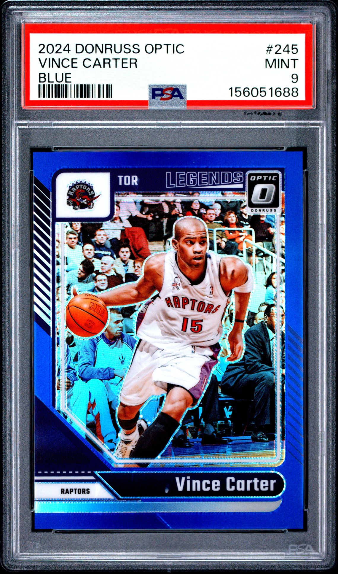 2024 Panini Donruss Optic Vince Carter #245 (Blue) Mint 9 front