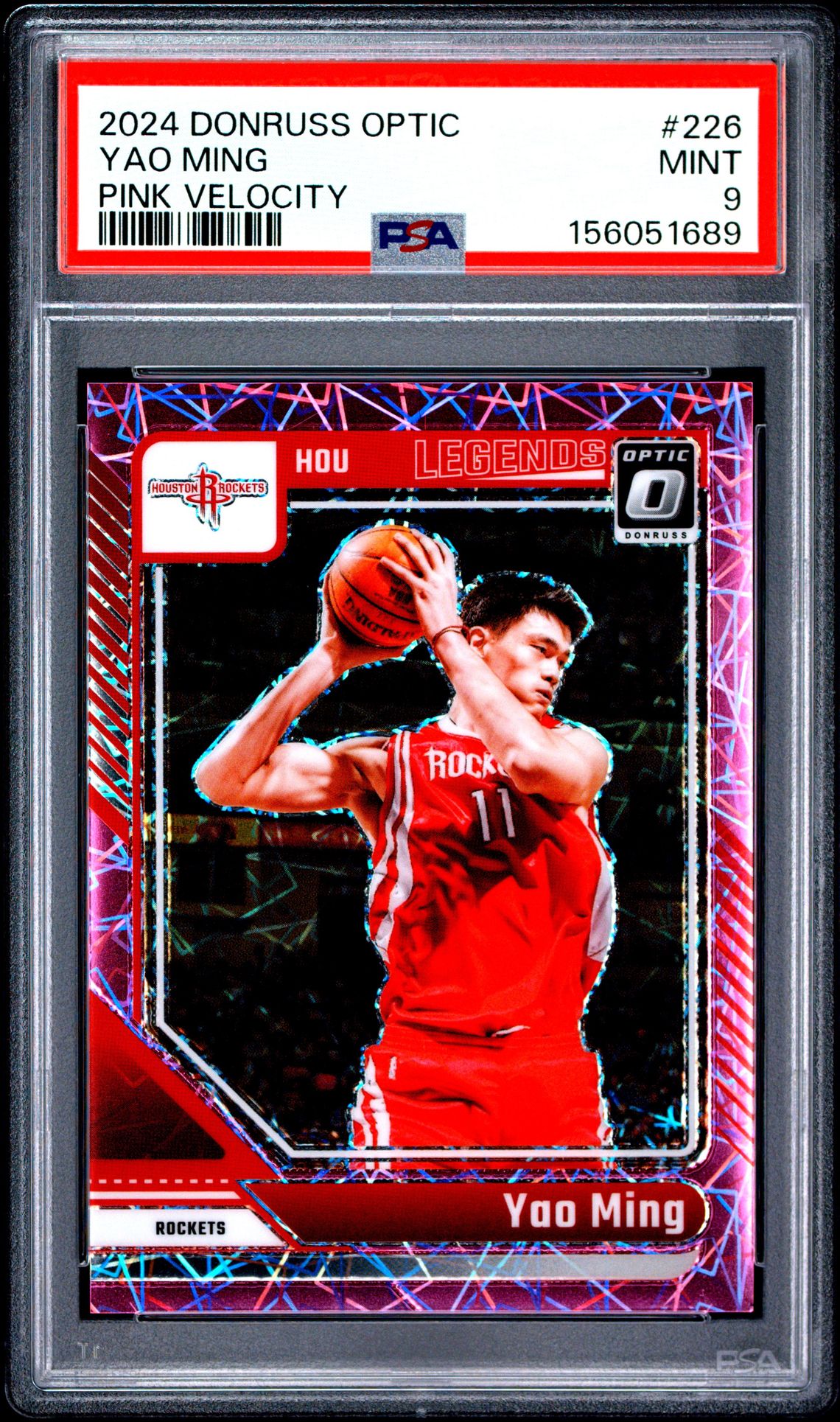 2024 Panini Donruss Optic Yao Ming #226 (Pink Velocity) Mint 9 front