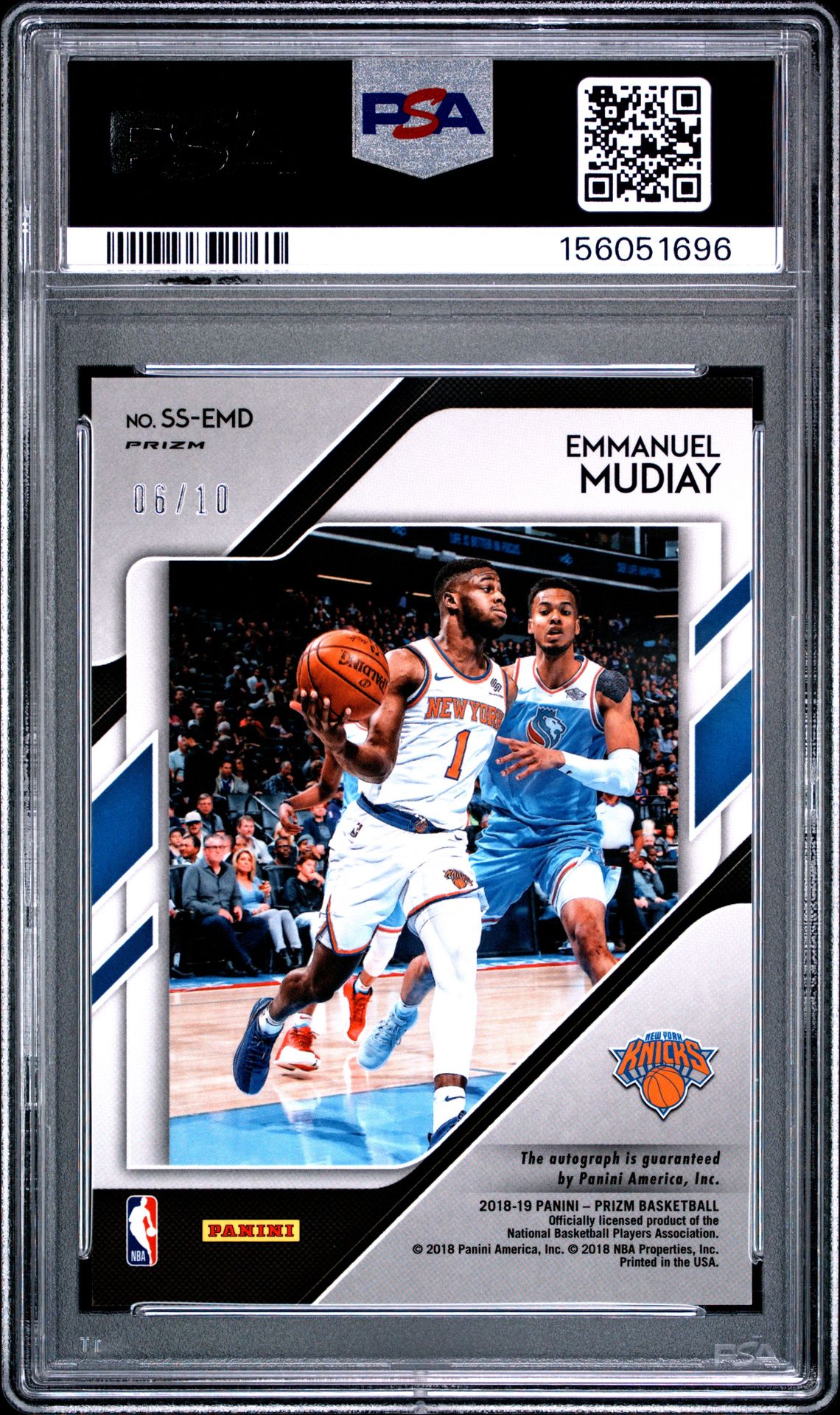2018 Panini Prizm Sensational Signatures Emmanuel Mudiay #Ssemd (Snstnl.sig-Gold Prizm) Mint 9 back