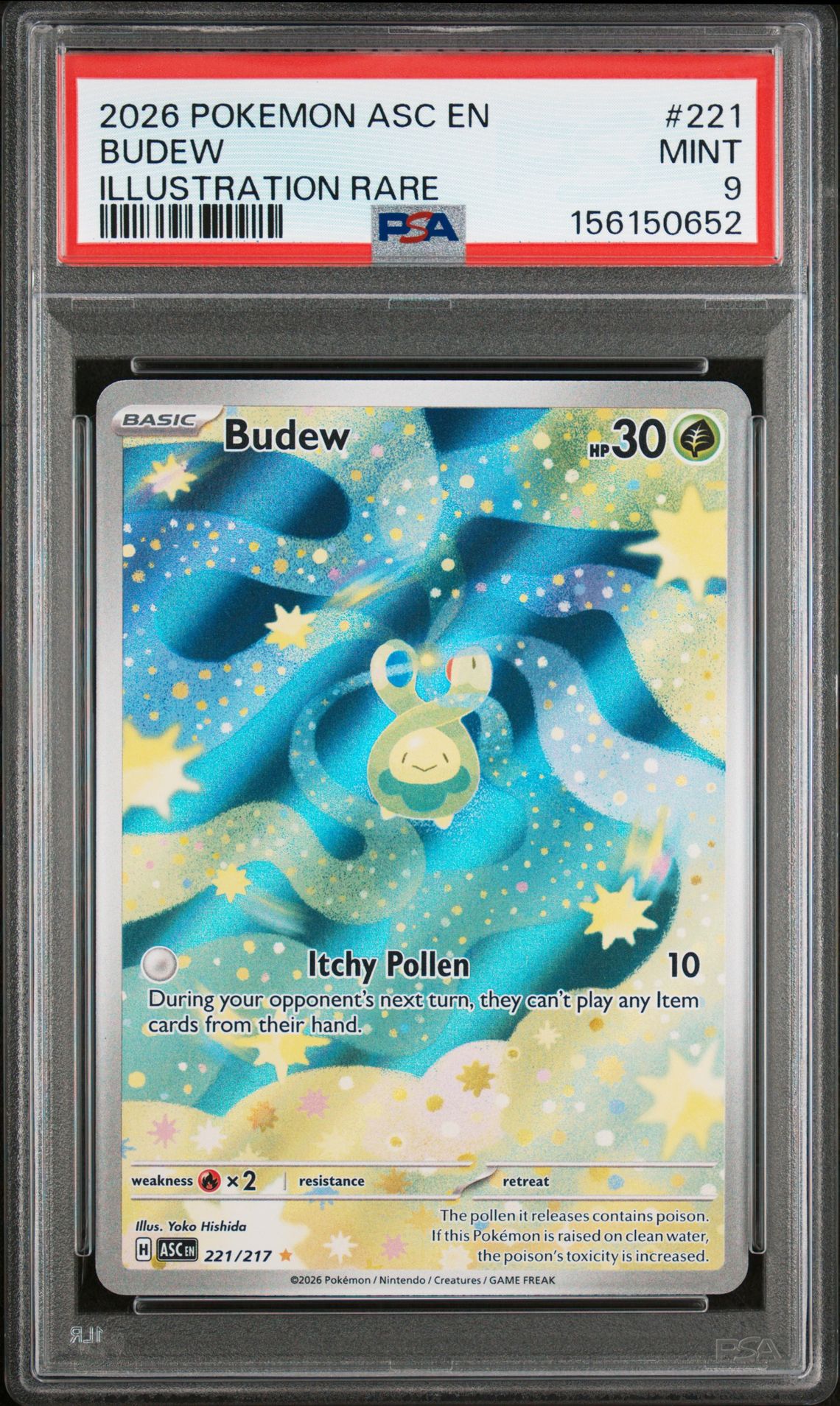 2026 Pokemon Asc En-Ascended Heroes Budew #221 (Illustration Rare) Mint 9 front