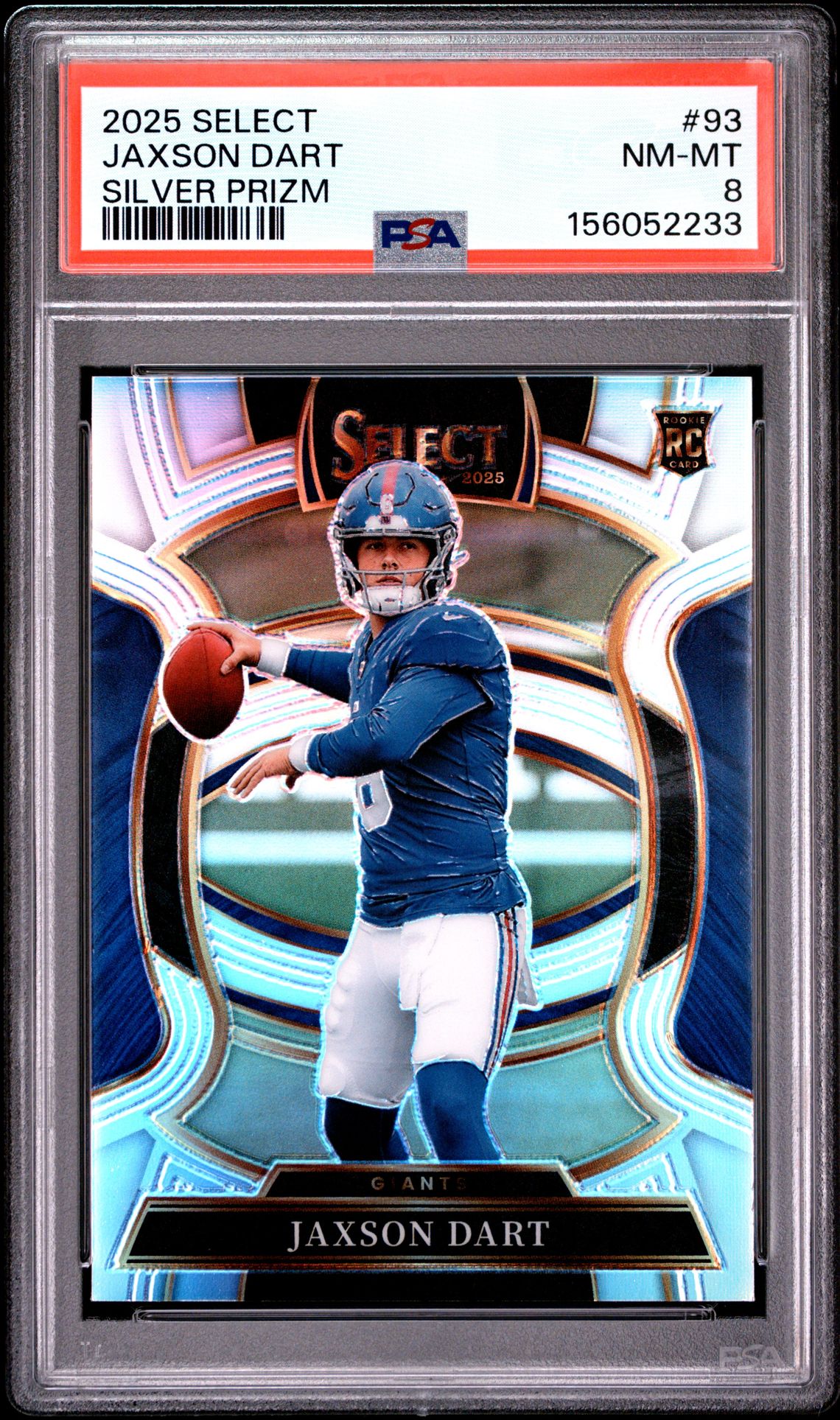 2025 Panini Select Jaxson Dart #93 (Silver Prizm) Nm-Mt 8 front