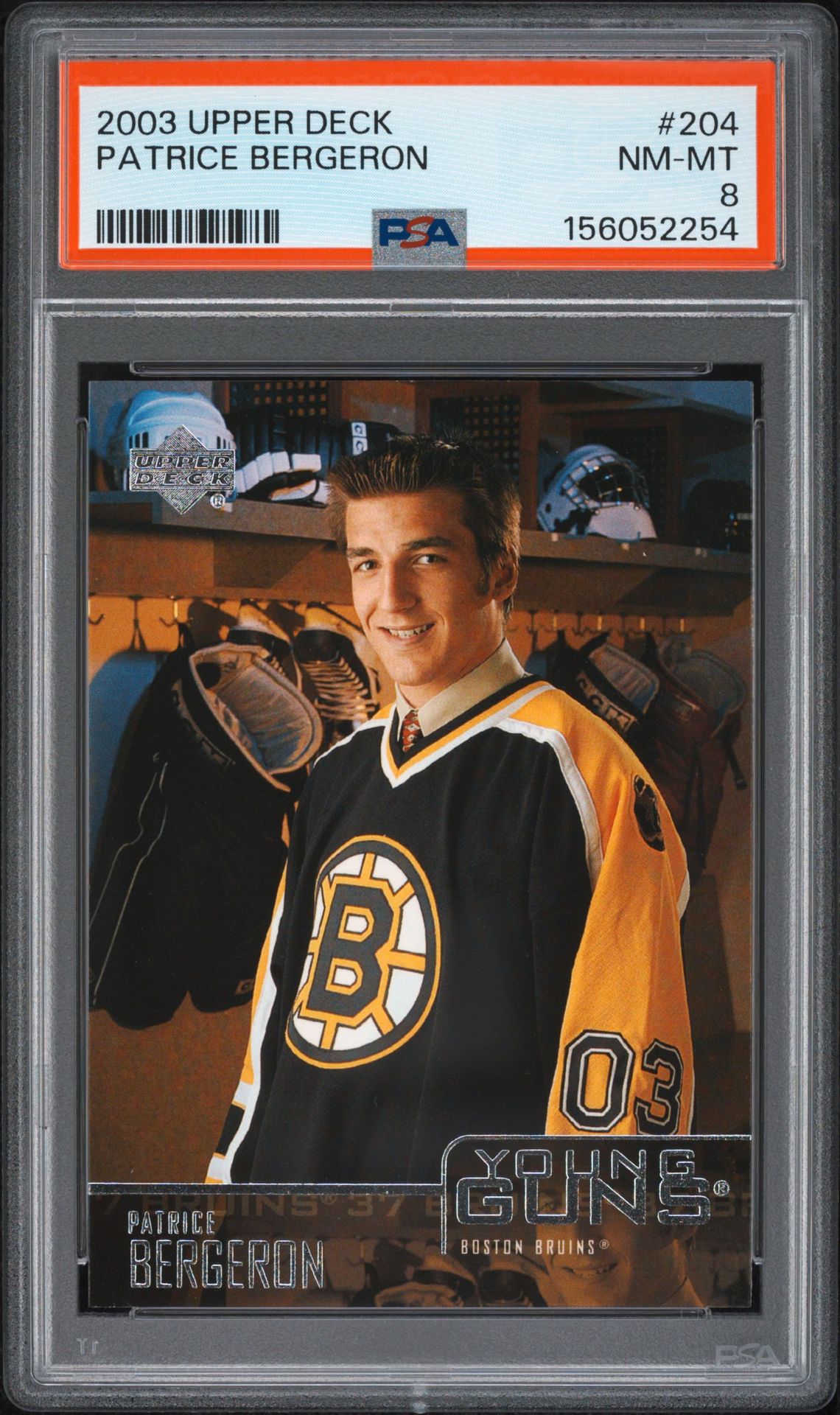2003 Upper Deck Patrice Bergeron #204 Nm-Mt 8 front