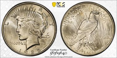 1925 $1 MS62