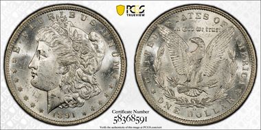 1891-O $1 MS62