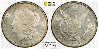 1878 8TF $1 VAM 1, Spear Point N1