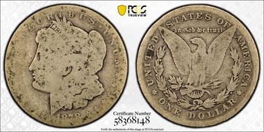 1878 8TF $1 VAM 14.2, Polished Ear FR2