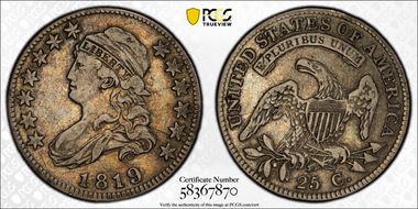 1819 25C Large 9 VF30