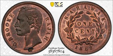 1882 1C MS62RB