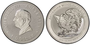 2025-P $1 Wedge-Tailed Eagle Ag First Strike MS70