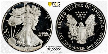 1987-S $1 Silver Eagle PR68DCAM