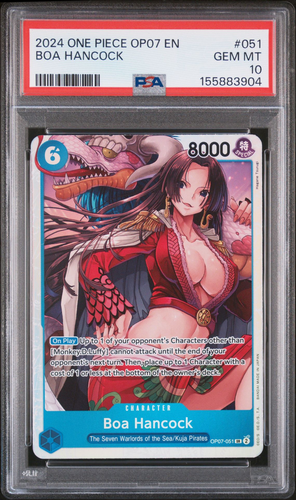 2024 One Piece Op07-500 Years In The Future Boa Hancock #051 Gem Mt 10 front
