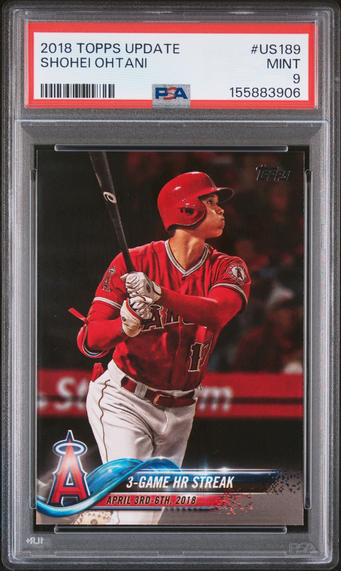 2018 Topps Update Shohei Ohtani #Us189 Mint 9 front