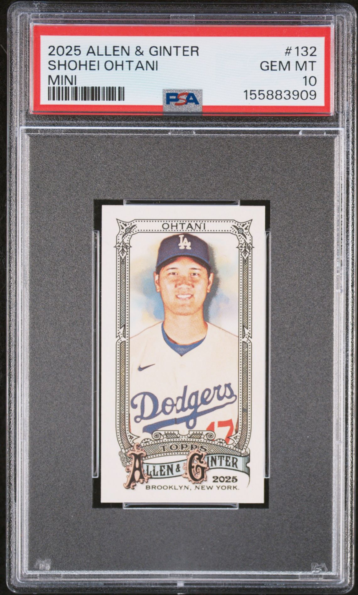 2025 Topps Allen & Ginter Shohei Ohtani #132 (Mini) Gem Mt 10 front