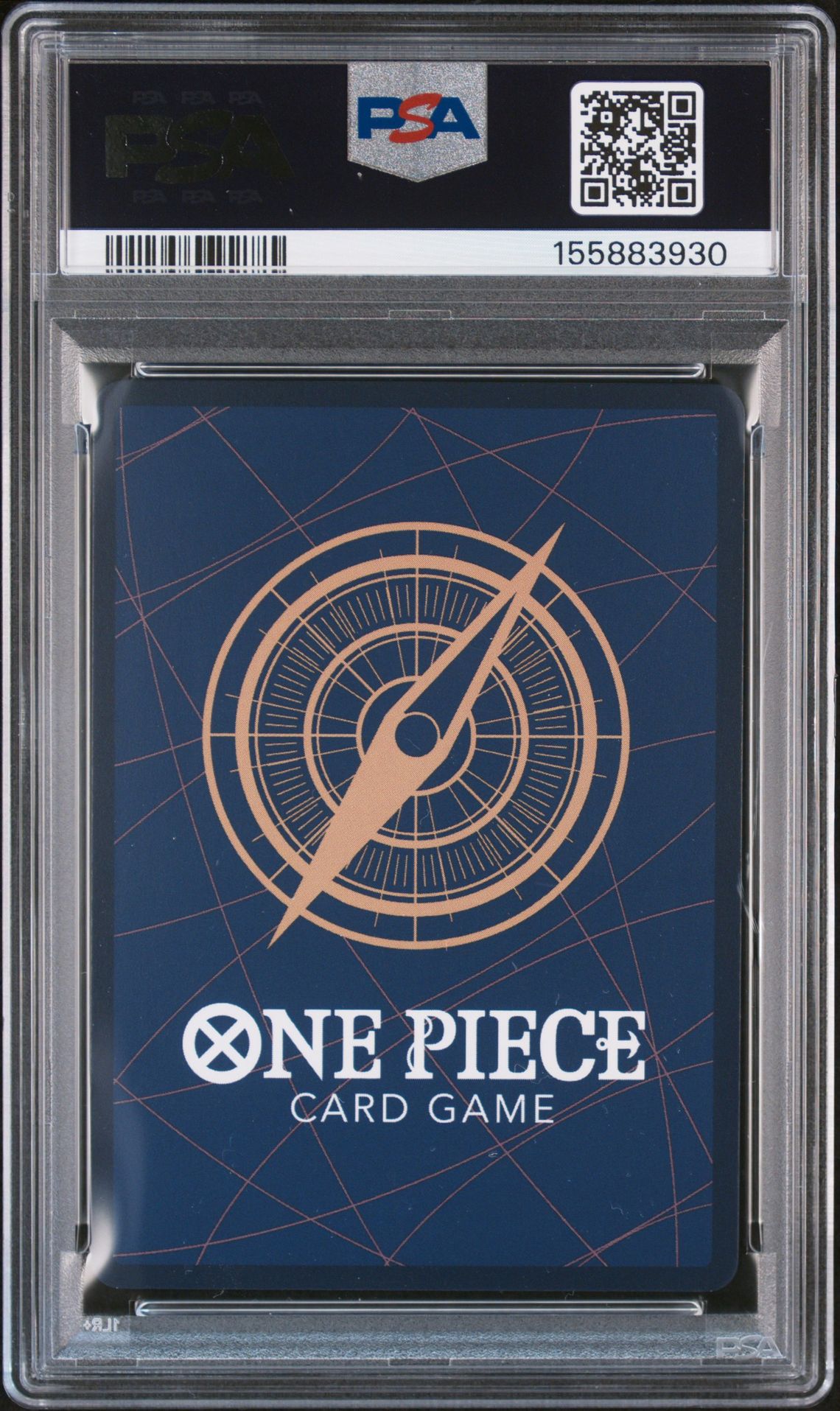 2025 One Piece Op11-A Fist Of Divine Speed Silvers Rayleigh #005 (Special Alternate Art) Gem Mt 10 back view - PSA certificate #155883930