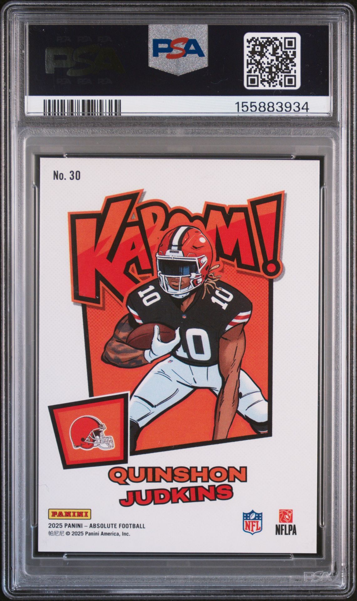 2025 Panini Absolute Kaboom! Horizontal Quinshon Judkins #30 Nm-Mt 8 back