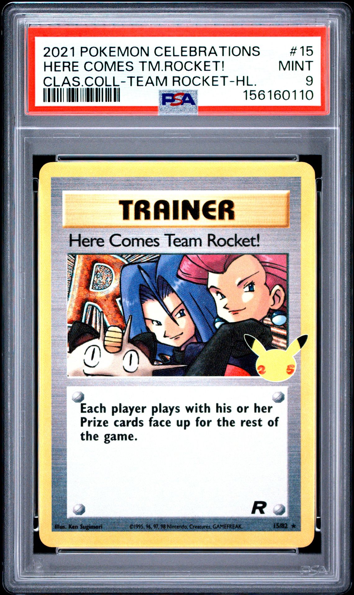 2021 Pokemon Celebrations Classic Collection Here Comes Tm.rocket! #15 (Clas.coll-Team Rocket-Hl.) Mint 9 front