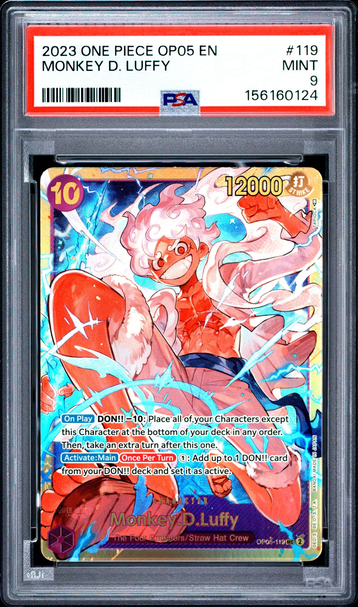 2023 One Piece Op05-Awakening Of The New Era Monkey D. Luffy #119 Mint 9 front
