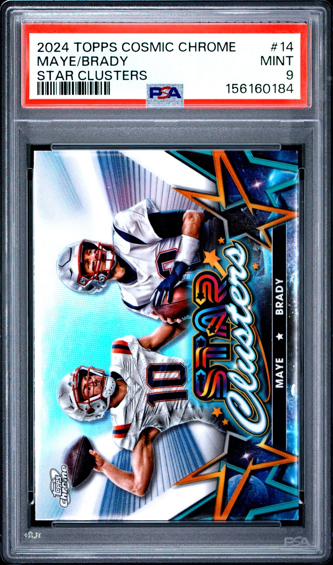 2024 Topps Cosmic Chrome Star Clusters Maye/Brady #14 Mint 9 front