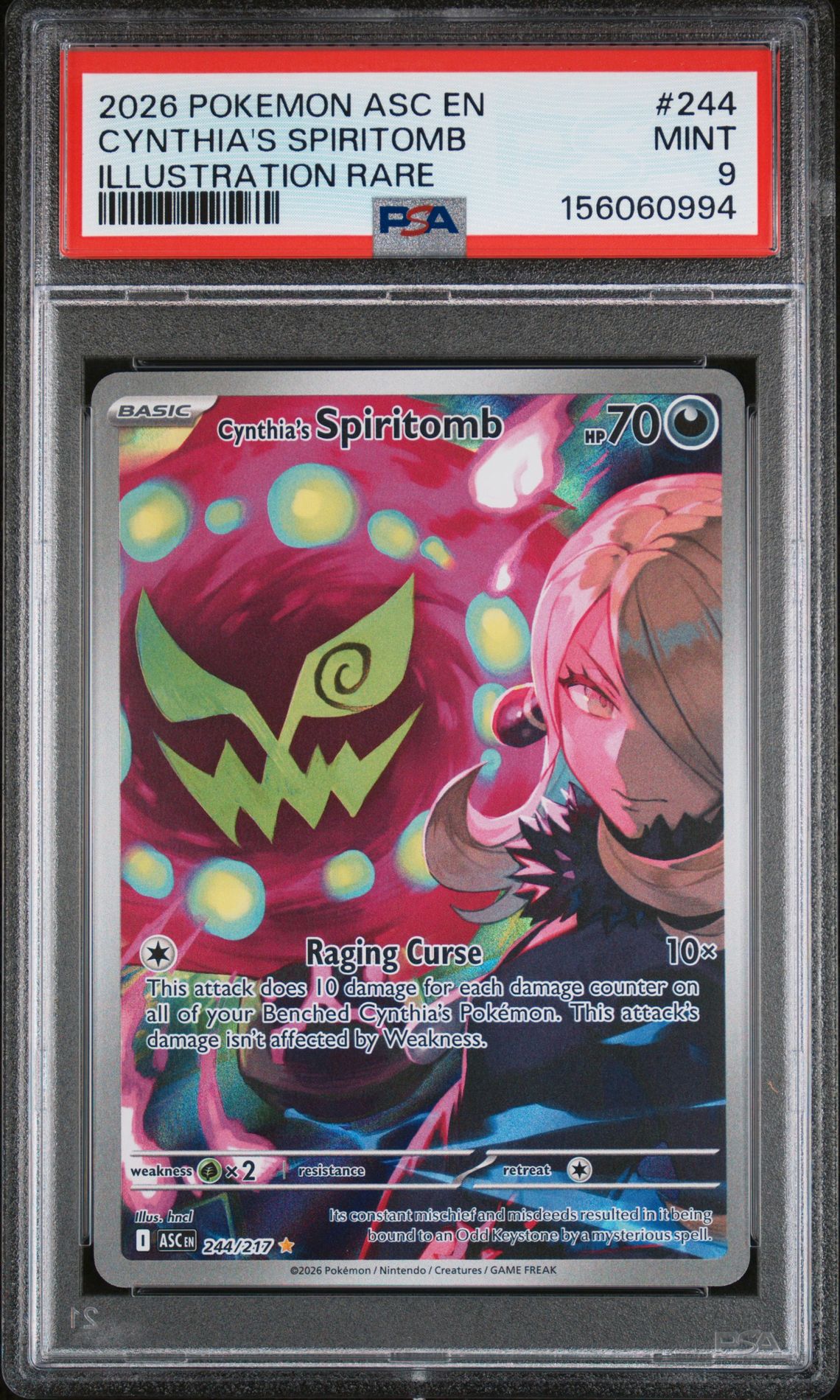 2026 Pokemon POKEMON ASC EN-ASCENDED HEROES ILLUSTRATION RARE #244 Cynthia's Spiritomb front