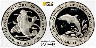 1995-Mo Medal Fauna in Danger of Extinction Ag PR67DCAM