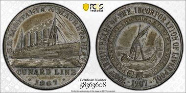 1907 Medal Eimer-1899 BHM-3953 WM Incorporation of Liverpool AU58