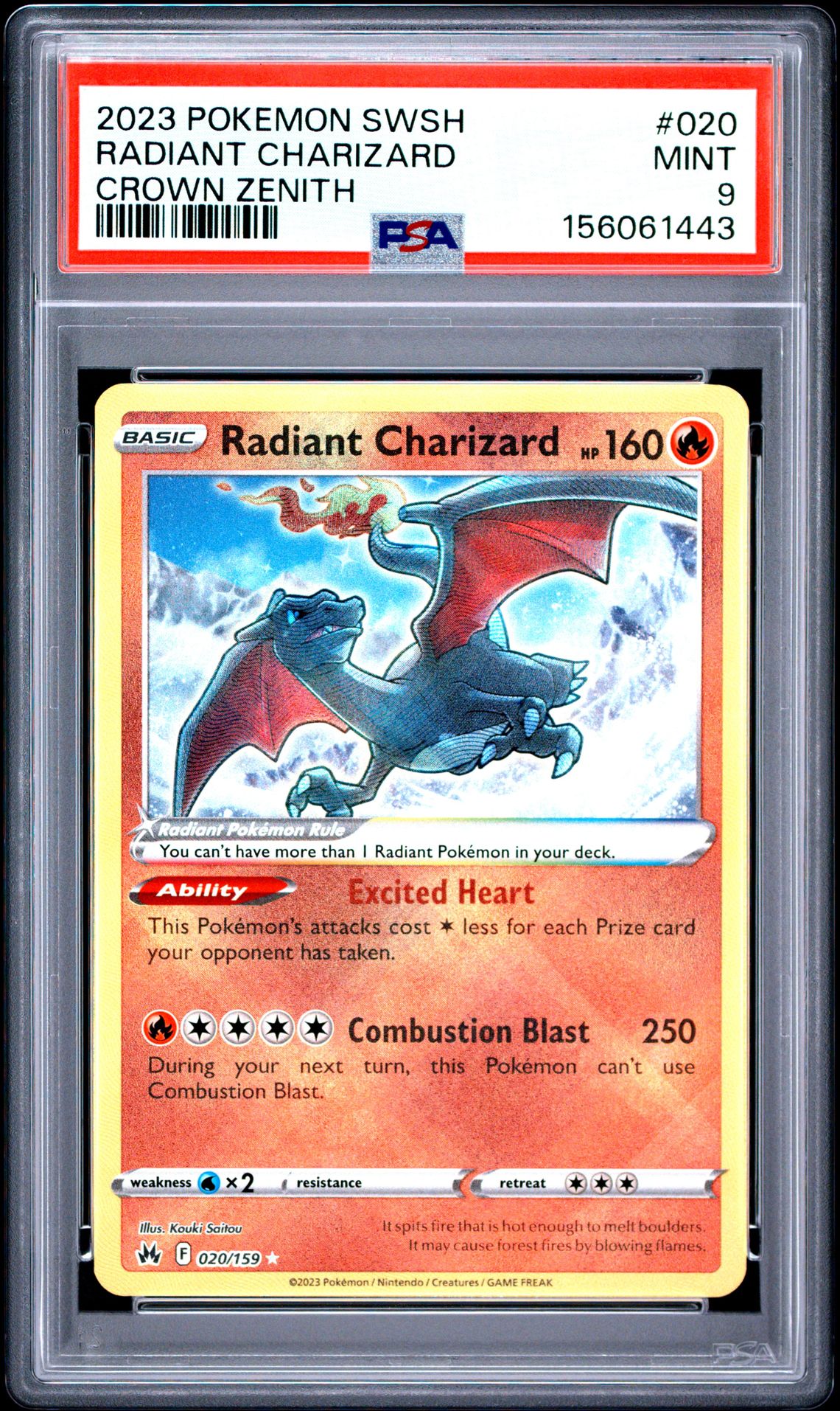 2023 Pokemon Crown Zenith Holo #020 Radiant Charizard front