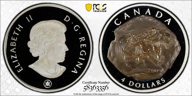 2009 $4 Tyrannosaurus Rex PR69DCAM