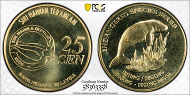 2006 25 Sen Endangered Species Dugong Manatee MS66