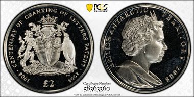 2008 £2 KM-1 Letters Patent Cu-Ni MS66