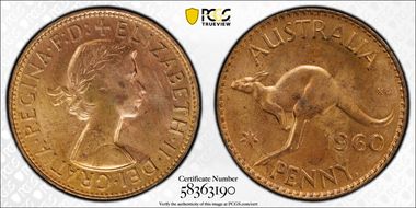 1960 Y. (p) 1D MS64RB