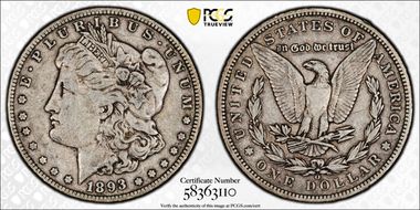 1893-O $1 VF25