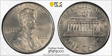 2000-D 1C MS64RD