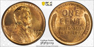 1940-S 1C MS63RD