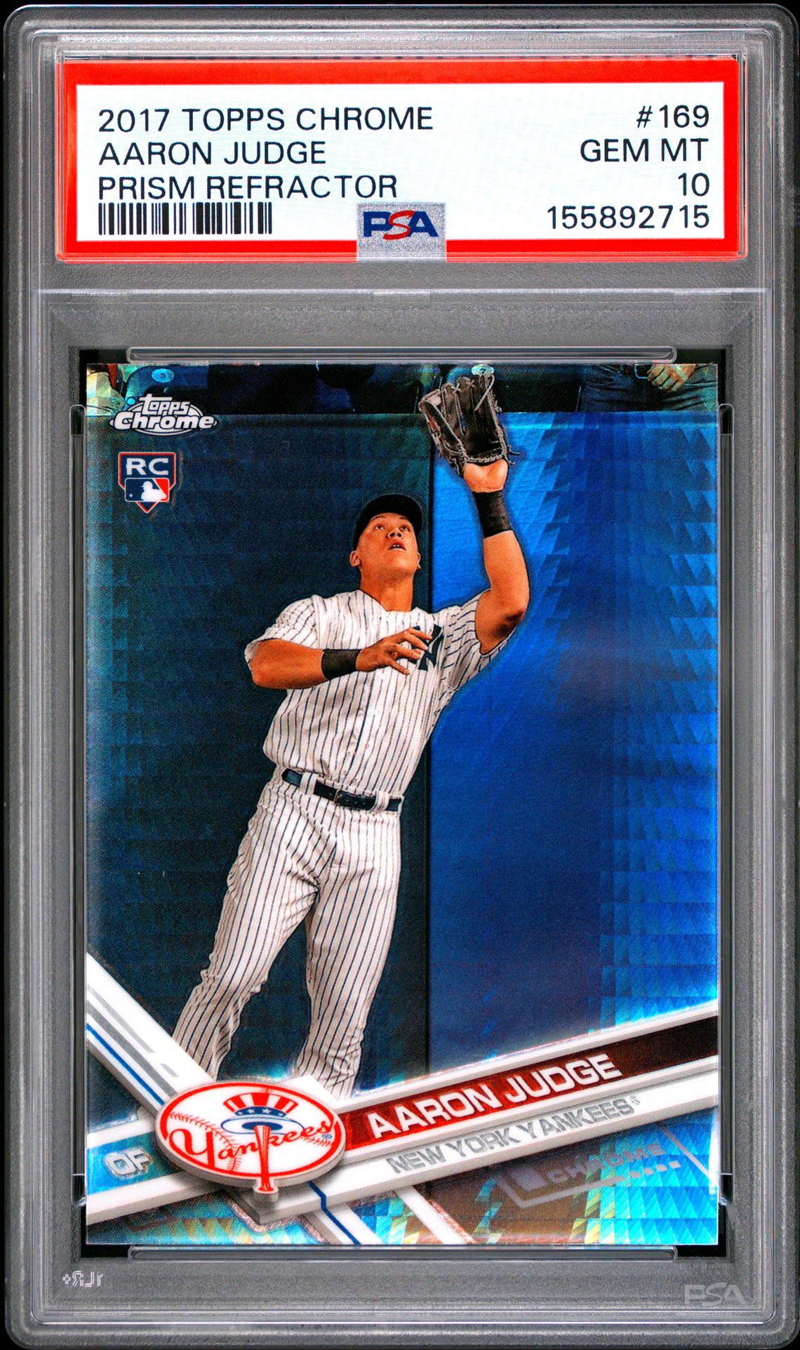 2017 Topps TOPPS CHROME Prism Refractor #169 Aaron Judge front