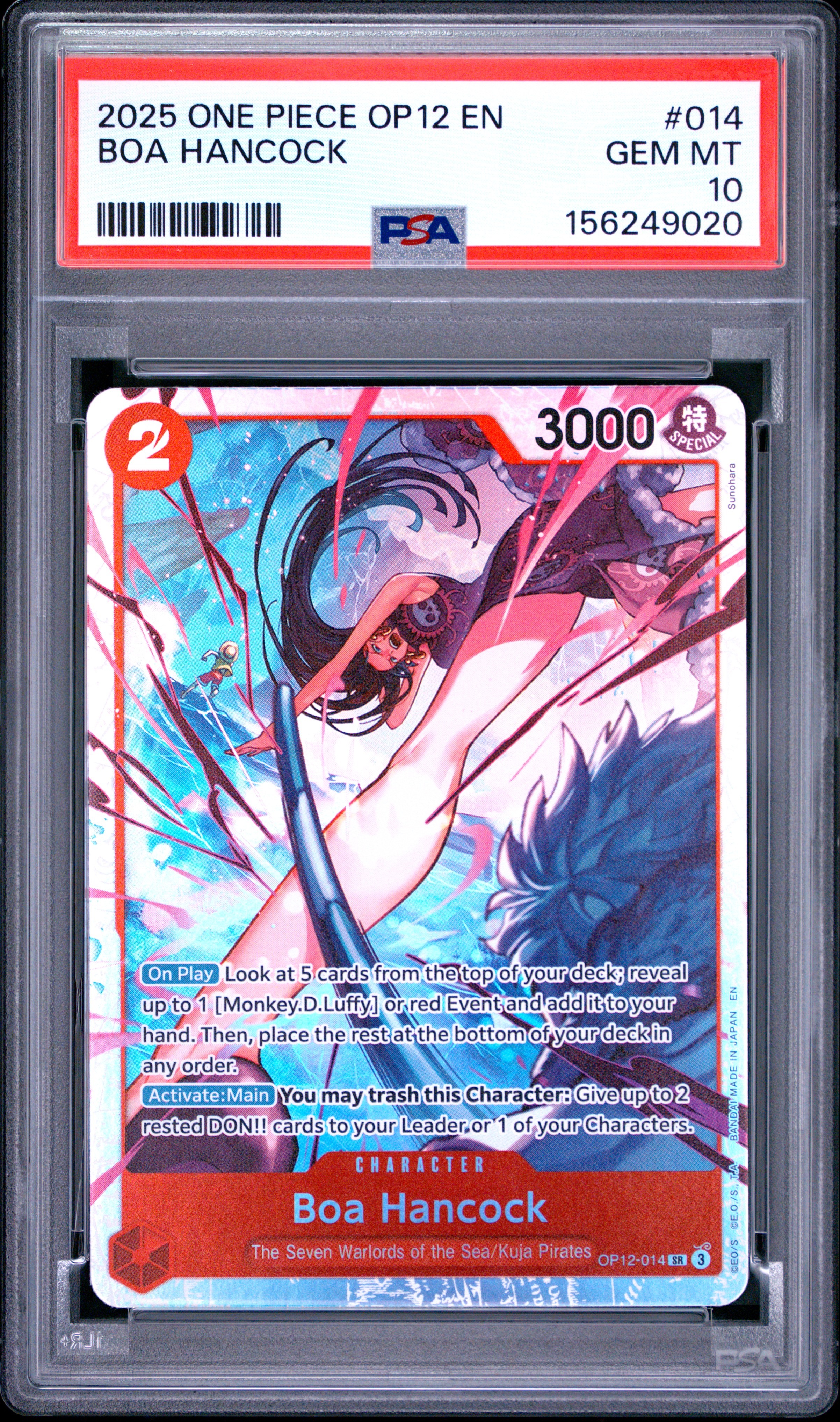 2025 #014 Boa Hancock PSA 10 One Piece OP12-Legacy of the Master